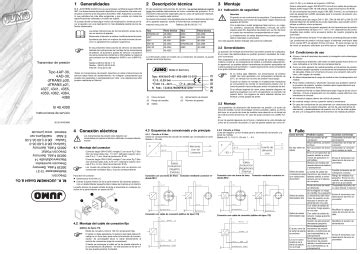 Jumo Pressure Transmitter Instrucciones De Operaci N Manualzz