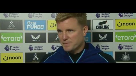 Perfoect Good Goal Eddie Howe Post Match Newcastle United Vs Crystal Palace Youtube