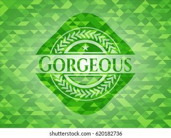 Gorgeous Green Emblem Triangle Mosaic Background Stock Vector Royalty