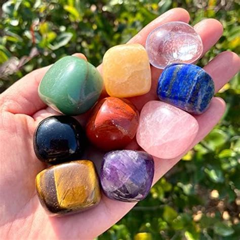 Amazon Zenq Chakra Stones Healing Crystals Tumbled Amethyst Rose