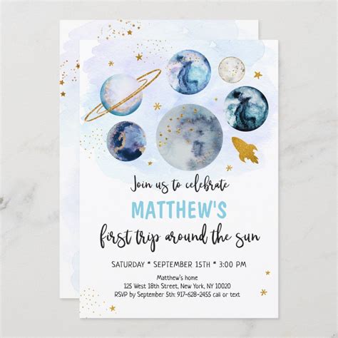 This Adorable Design Features Colorful Planets With Faux Gold Foil