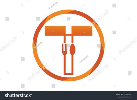 T Restaurant Logo Vector Icon Symbol Stock Vector Royalty Free