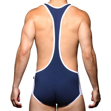 Andrew Christian Body Almost Naked Phys Ed Varsity Bleu Marine