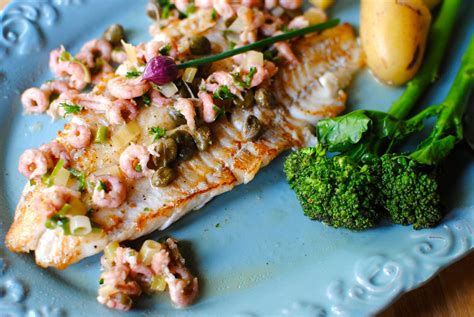 Pan Fried Hake With Brown Shrimp And Caper Butter Sauce Food To Glow