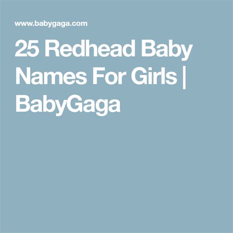 25 Redhead Baby Names For Girls Baby Girl Names Redhead Baby Girl Names