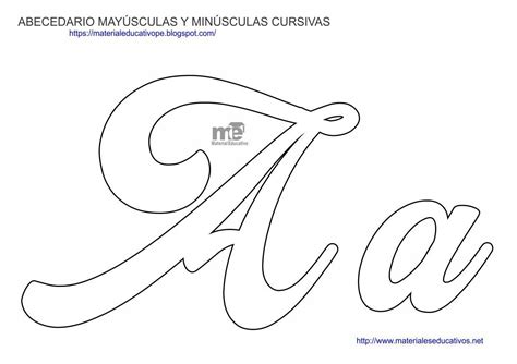 Moldes De Letras Cursivas Para Imprimir Abecedario En Letra Grande