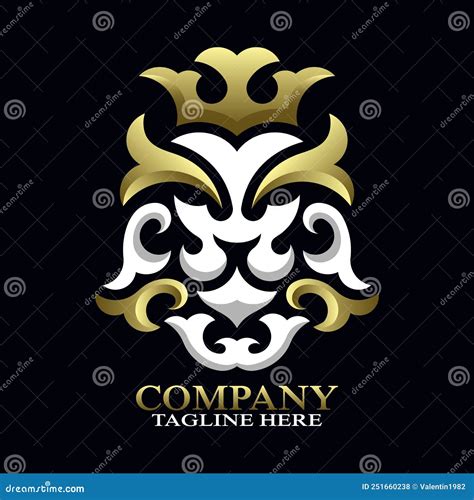 Modern Pattern Royal Lion Logo Stock Vector Illustration Of Luxury