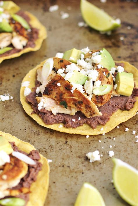 Chicken And Black Bean Tostadas