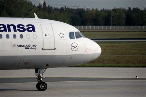 Lufthansa A Airplane Close Up View Of Cabin Crew In Frankfurt