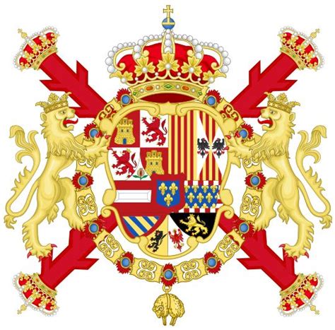 Royal Coat Of Arms Of Spain 1700 1761 Common Version Of The Colours