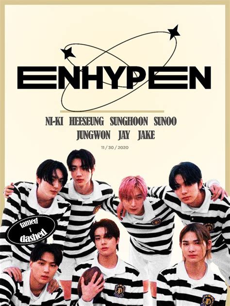 A Poster Featuring The Members Of The South Korean Boy Group Enhypen