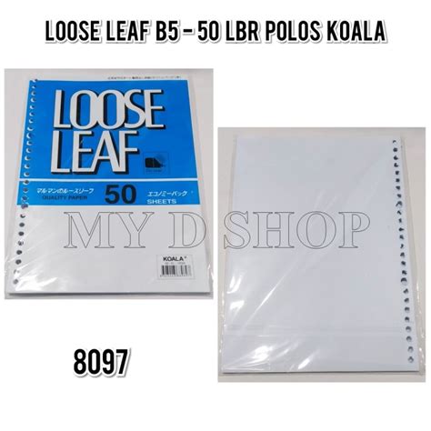 Jual ISI MAP BINDER LOOSE LEAF B5 50 LBR POLOS KOALA Shopee Indonesia