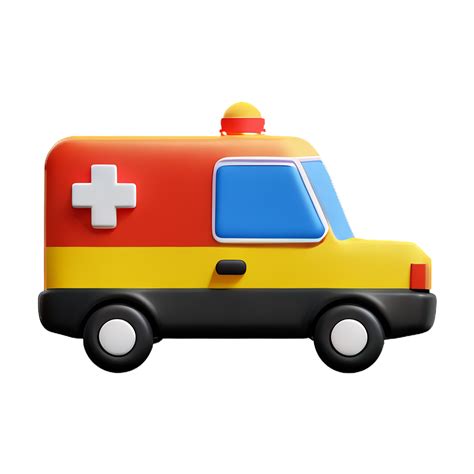 Krankenwagen D Rendern Symbol Illustration Png