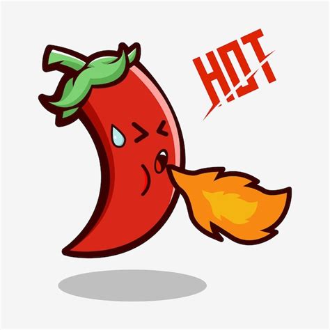 Premium Vector Hot Chili Mascot Cartoon Design Illustration Vector