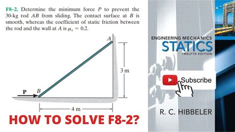 F8 2 Hibbeler Statics Chapter 8 Hibbeler Statics Hibbeler YouTube