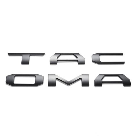 Tailgate Insert Emblem Letter For TACOMA 2016 2022 2023 Matte Black