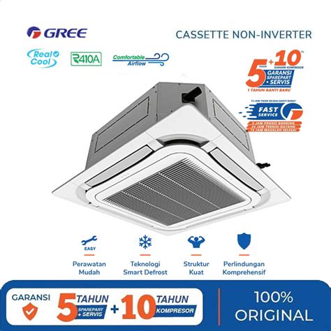 Gree AC Cassette Standard Non Inverter 5 PK 3 Phase GU140T A K