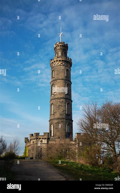 The Nelson Monument On Calton Hill Edinburgh Stock Photo Alamy