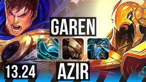 GAREN Vs AZIR MID 10 1 1 1100 Games Godlike NA Master 13 24