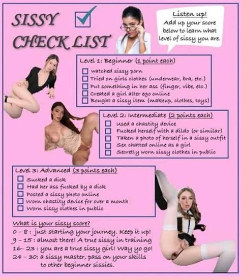 Sissy Checklist🫦 Rsissyplace