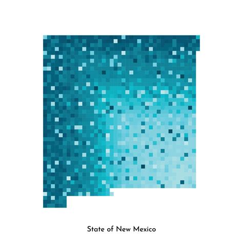 Vector Isolated Geometric Illustration With Icy Blue Area Of Usa State