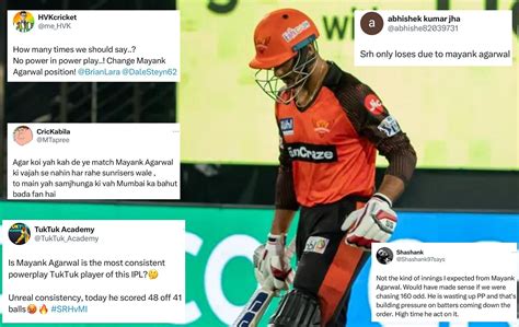 Proper Test Player SRH Opener Mayank Agarwal Faces Wrath Of Fans