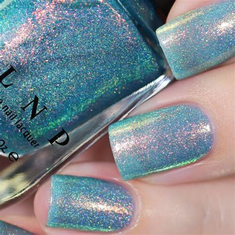 Pool Party Vivid Iridescent Blue Holographic Jelly Nail Etsy