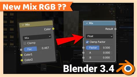 Where Is Mix Rgb New Mix Node In Blender 34 Blender Tutorial