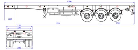 SEMI REMORQUE PORTE CONTENEUR 20 Et 40 PIEDS A TROIS ESSIEUX COMET