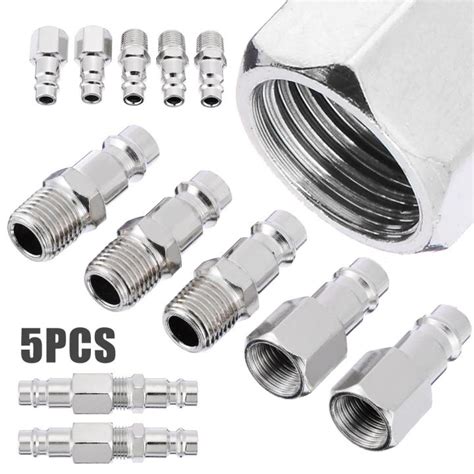 Pcs Euro Air Line Hose Compressor Fittings Connector Male Quick