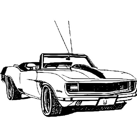 1969 Chevy Camaro Ss Coloring Page · Creative Fabrica