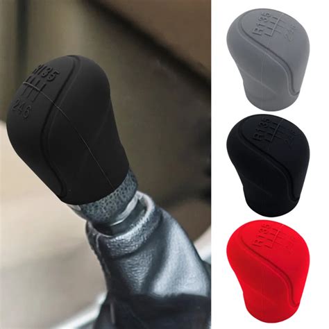 Car Manual Gear Shift Knob Non Slip Cover 6 Speed Gear Shift Grip Handle Silicone Anti Slip