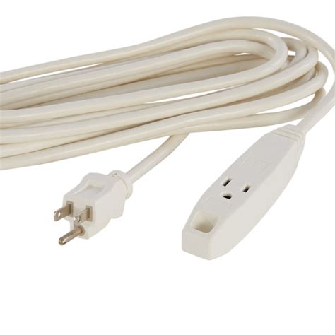 Utilitech Indoor 15 Ft 16 3 3 Prong White Indoor Sjt Light Duty General Extension Cord Ut890615