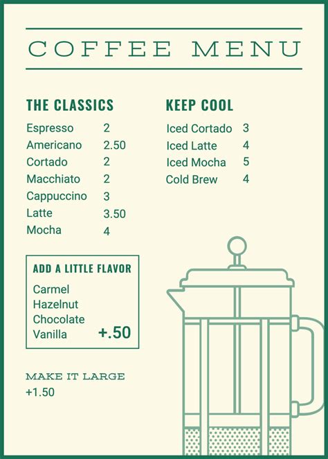 Menu design tips and examples