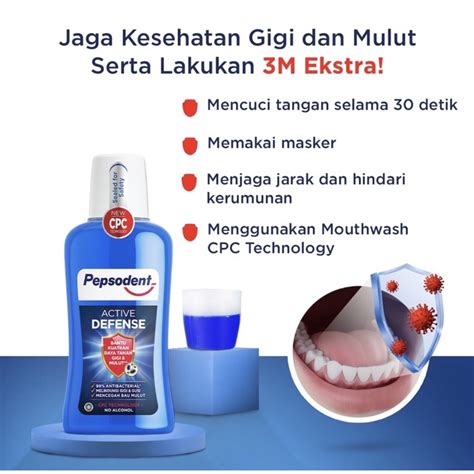 Jual Pepsodent Active Defense Ml Obat Kumur Pepsodent Untuk