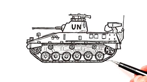 How To Draw A Military Vehicles Un Army Drawing Youtube