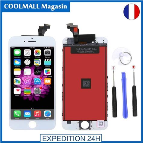 Écran LCD pour iPhone 6 Blanc sur chassis Cdiscount Téléphonie