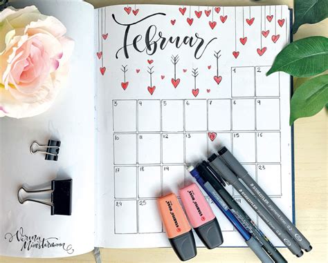 Bullet Journal Setup Februar 2020 Verenamuenstermann