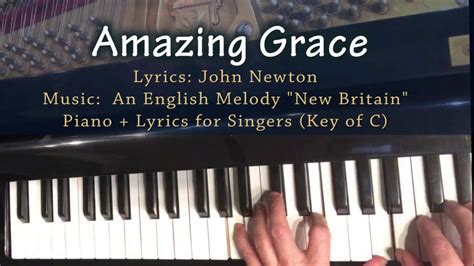 Amazing Grace Hymn Jds Piano Karaoke Key Of C Then D Youtube