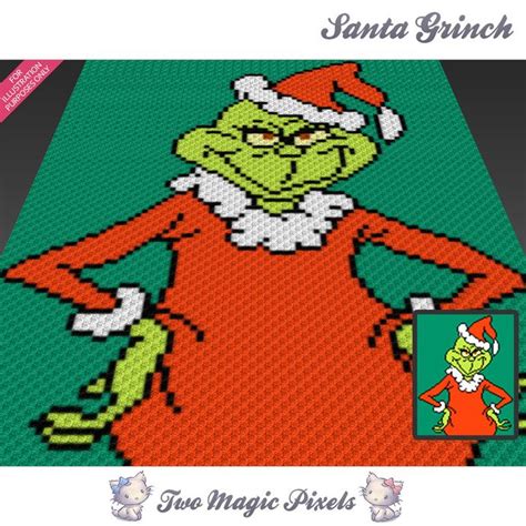 Santa Grinch Crochet Blanket Pattern Knitting Cross Stitch Graph Pdf