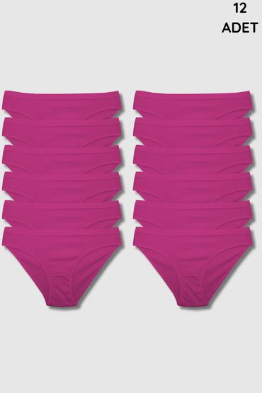 Toptan Gümüş Kadın Bikini Kom li Paket Fuşya Fiyatı Toptan Çamaşırcı