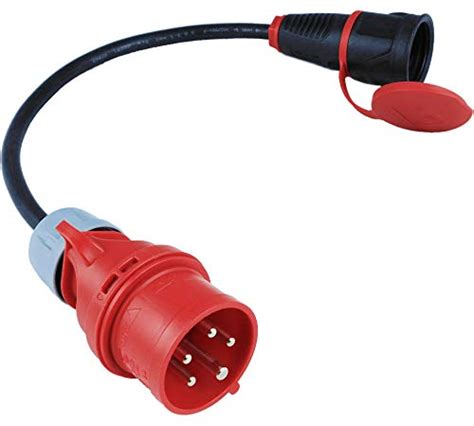 Adapter Roter CEE Stecker 16 A Auf Schuko Kupplung E Mobileo