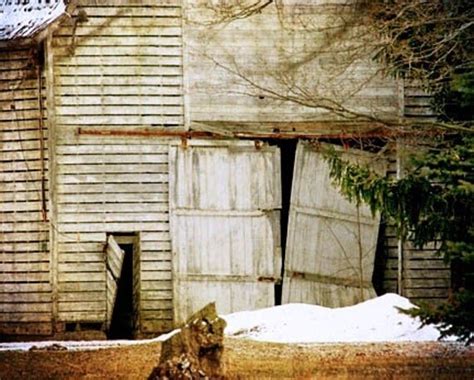 Old Barn Winter Photograph farm country rustic by FirstLightPhoto