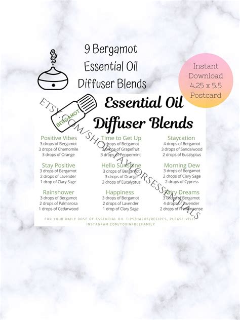 Bergamot Diffuser Blends Bergamot Essential Oil Diffuser Blend