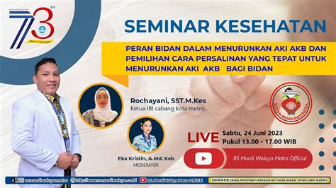 Seminar Ibi Dalam Rangka Hut Ke Rs Mardi Waluyo Metro Youtube