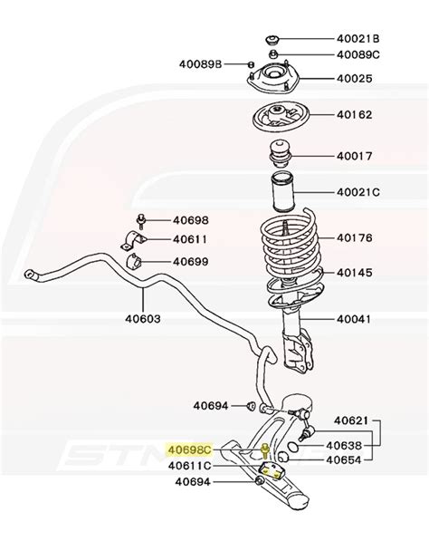 Mitsubishi Oem Evo 7 8 9 X Suspension Arm Bolt Mf241282