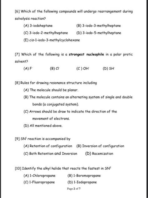 Solved Organic Chemistry Chem 334 Assignment 1