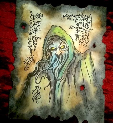 Cthulhu High Priest Larp Necronomicon Scrolls Dark Occult Etsy