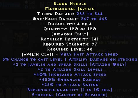 The Best Possible Javelins In D2R R Diablo 2 Resurrected