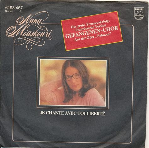 Je Chante Avec Toi Liberte Nana Mouskouri Single Vinyl